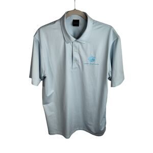 Dunning Golf Polo Shirt Men's‎ Large Blue White Gingham Embroidered